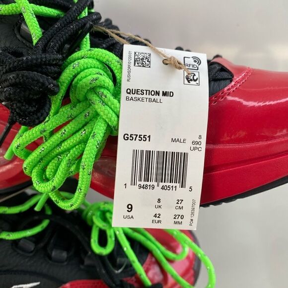 Mens Reebok Question Mid Sneakers 76ers Size 9 - Picture 5 of 5